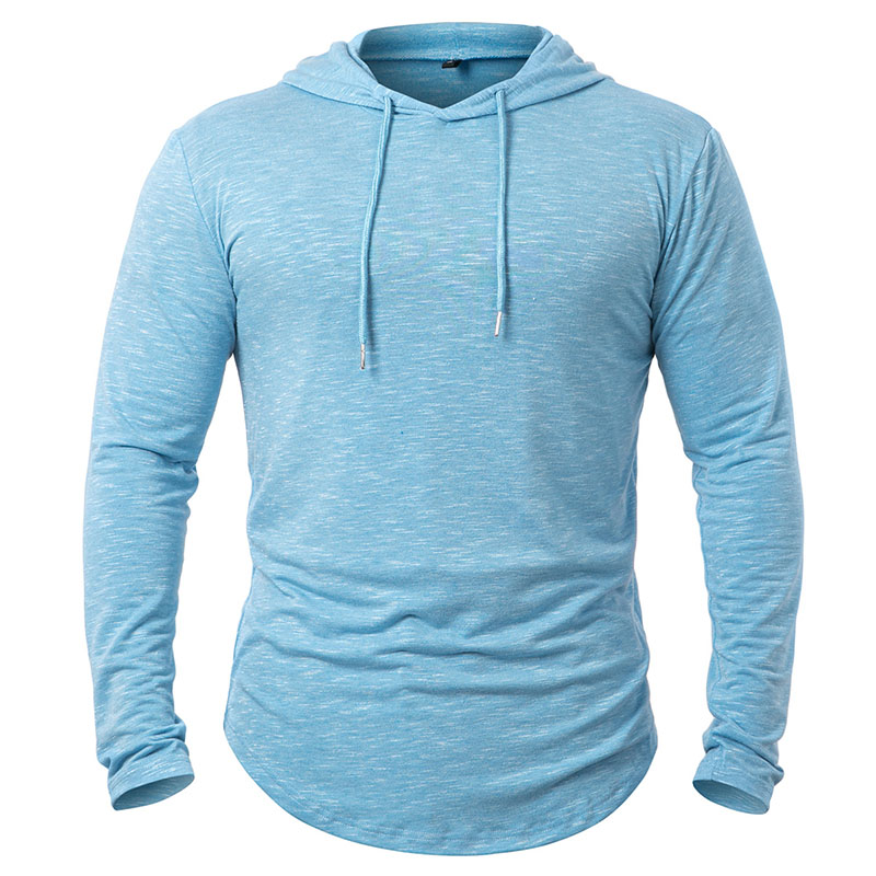 Running Gear Gym - Hoodie olahraga pria, berkerudung lengan panjang