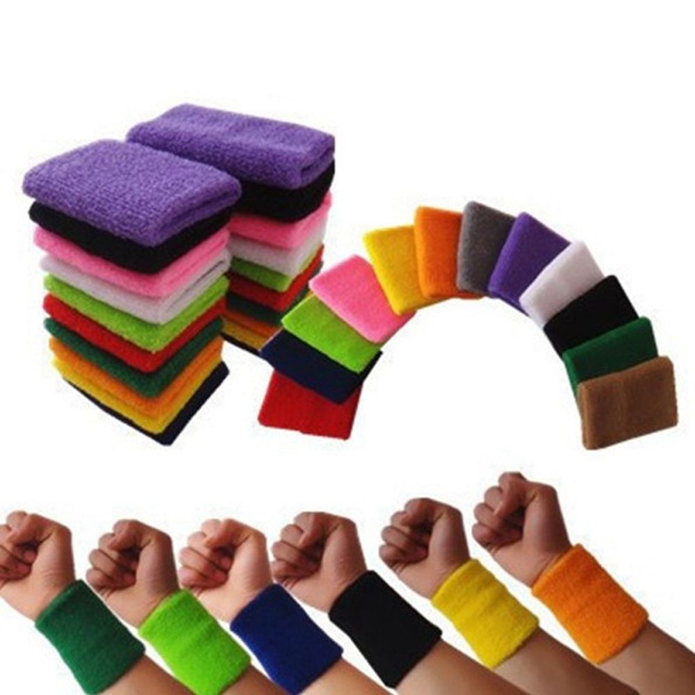 1/2 Buah Gelang Uniseks Olahra - Sweat Band Wrist ulasan dan harga