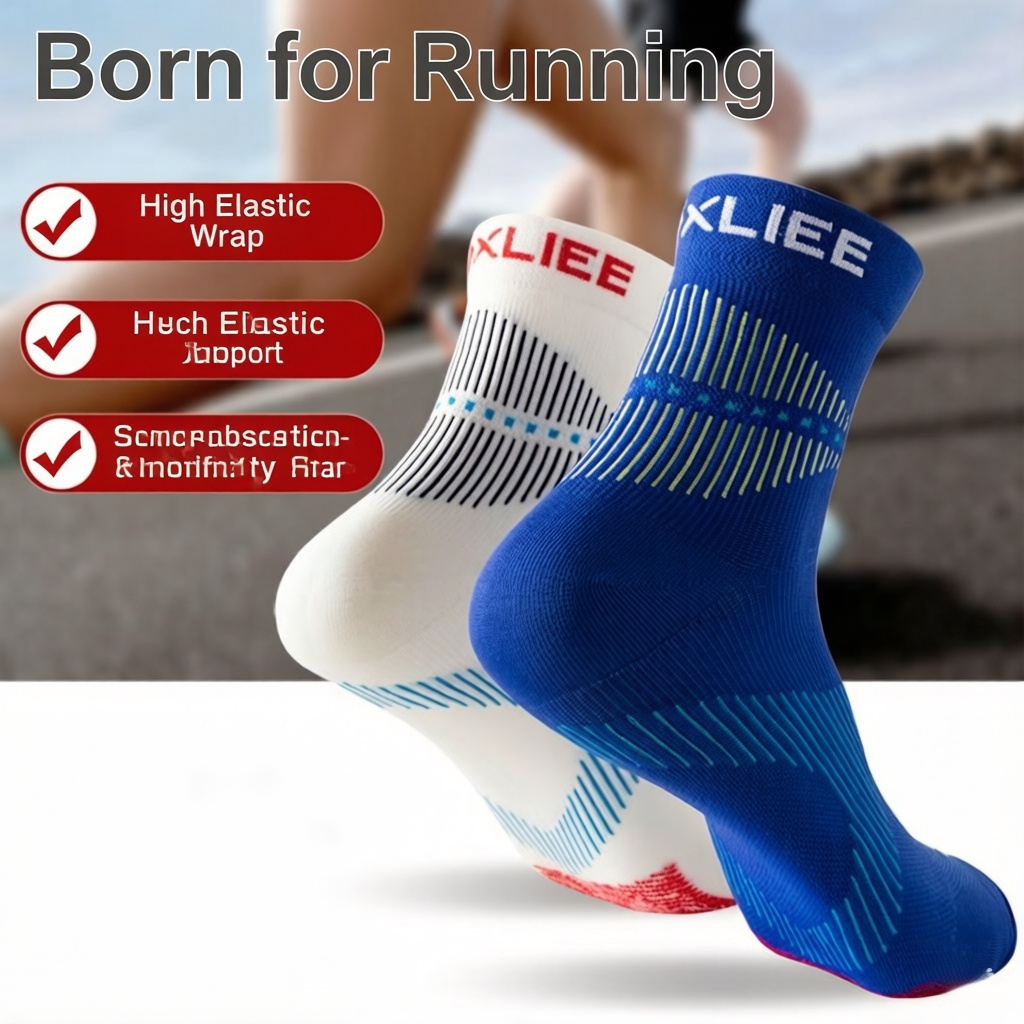 WRELS 1/2/3 Pasang Kaus Kaki L - Anti Blister Sock ulasan dan harga