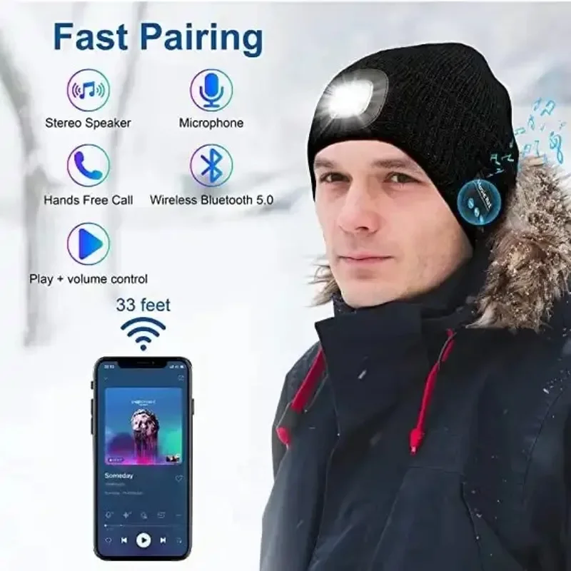 Topi Rajut Musik dengan Lampu  - Running Gear For Marathon ulasan dan harga